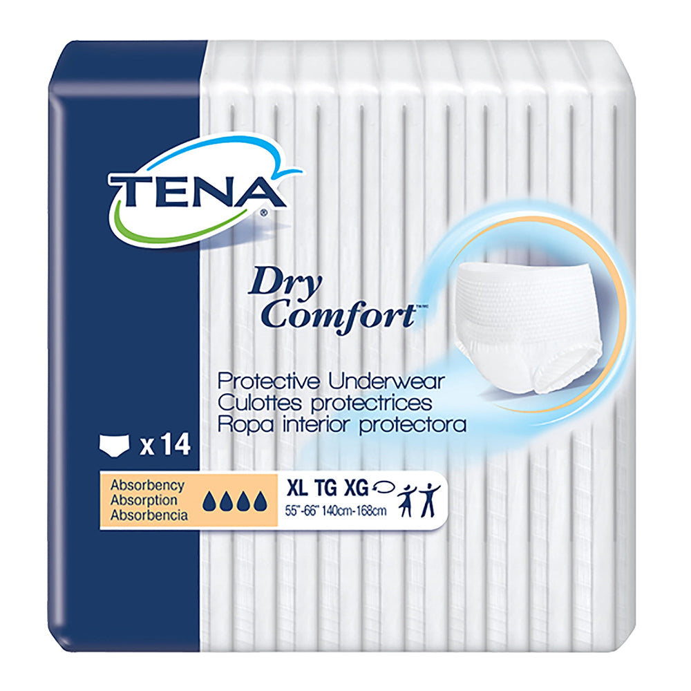 Tena Dry Comfort Adult Protective Disposable Waterproof Underwear Size XL 14Ea